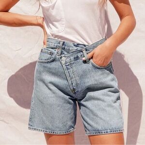 Agolde criss cross shorts
